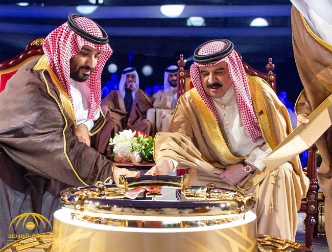 بالصور : ملك البحرين وسمو ولي العهد يدشنان خط أنابيب النفط الجديد بتعاون سعودي بحريني