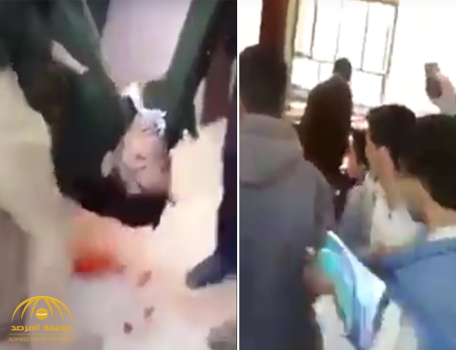 جريمة بشعة في اليمن  .. شاهد معلم حوثي يطلق النار على رأس طالب داخل الفصل !