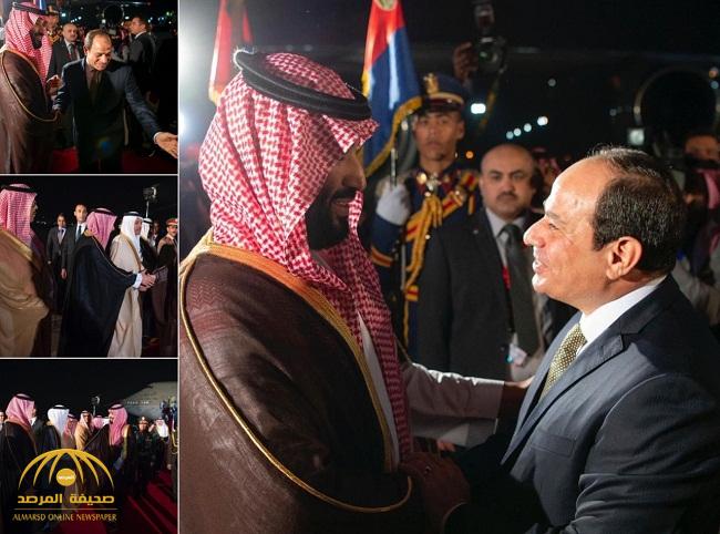 بالفيديو والصور: ولي العهد يصل إلى القاهرة .. والرئيس المصري في مقدمة مستقبليه