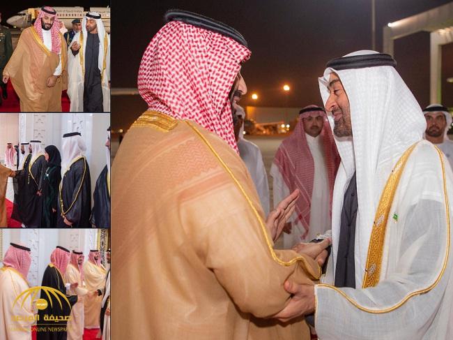 بالصور : ولي العهد  يصل إلى أبو ظبي في بداية جولته العربية