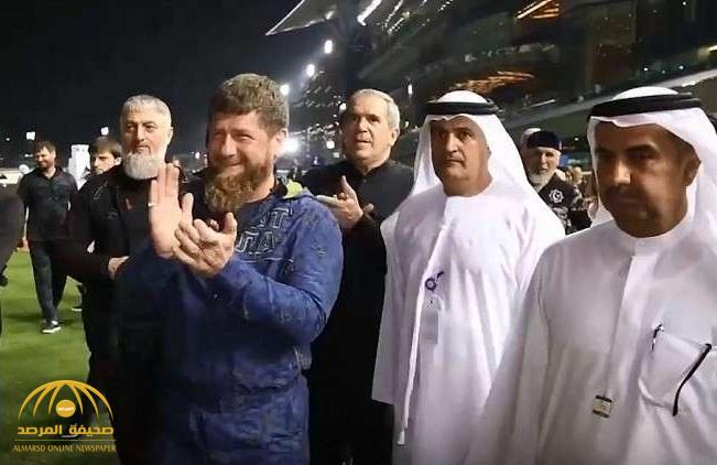 شاهد .. ردة فعل رئيس الشيشان بعد تفوق حصانه على حصان ولي عهد دبي