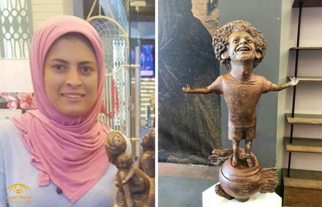 بالصور: صاحبة تمثال محمد صلاح المثير للسخرية تخرج عن صمتها.. وهكذا بررت!