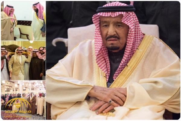 شاهد بالصور: خادم الحرمين وولي العهد يؤديان صلاة الميت على الأمير طلال بن عبدالعزيز
