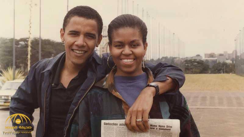 أوباما ينشر صورة قديمة مع رفيقة دربه "ميشيل" قبل 28 عاما .. ويعلق : أنت لست زوجتي وأم أبنائي!