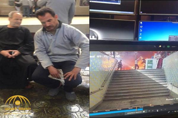 "كاميرا مراقبة" ترصد بطلاً وسط نيران قطار محطة مصر .. والأخير يعلق: "النار كانت بتشويهم ومفكرتش غير إني أطفيهم"