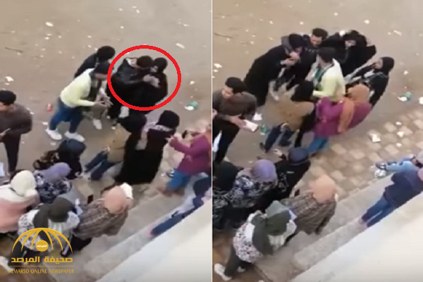 بالفيديو: شاب يحتضن طالبات محجبات داخل فناء مدرسة ثانوية في مصر!