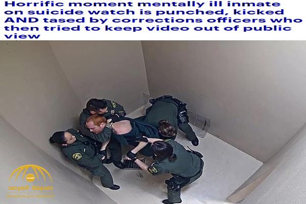 بالفيديو .. حراس سجن بكاليفورنيا يعتدون بوحشية على "سجين"  ويصورونه وهو ينزف!