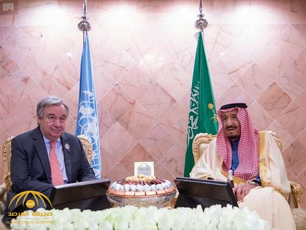 بالصور : الملك يستقبل الأمين العام لمنظمة الأمم المتحدة  ورئيس مجلس الأمة بالجزائر ونائب رئيس وزراء البحرين