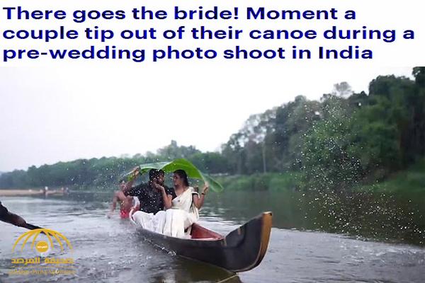 شاهد : عروسان هنديان يلتقطان صور قبل الزفاف .. وعندما أخبرهما المصور بتقبيل بعضهما حدثت المفاجأة !