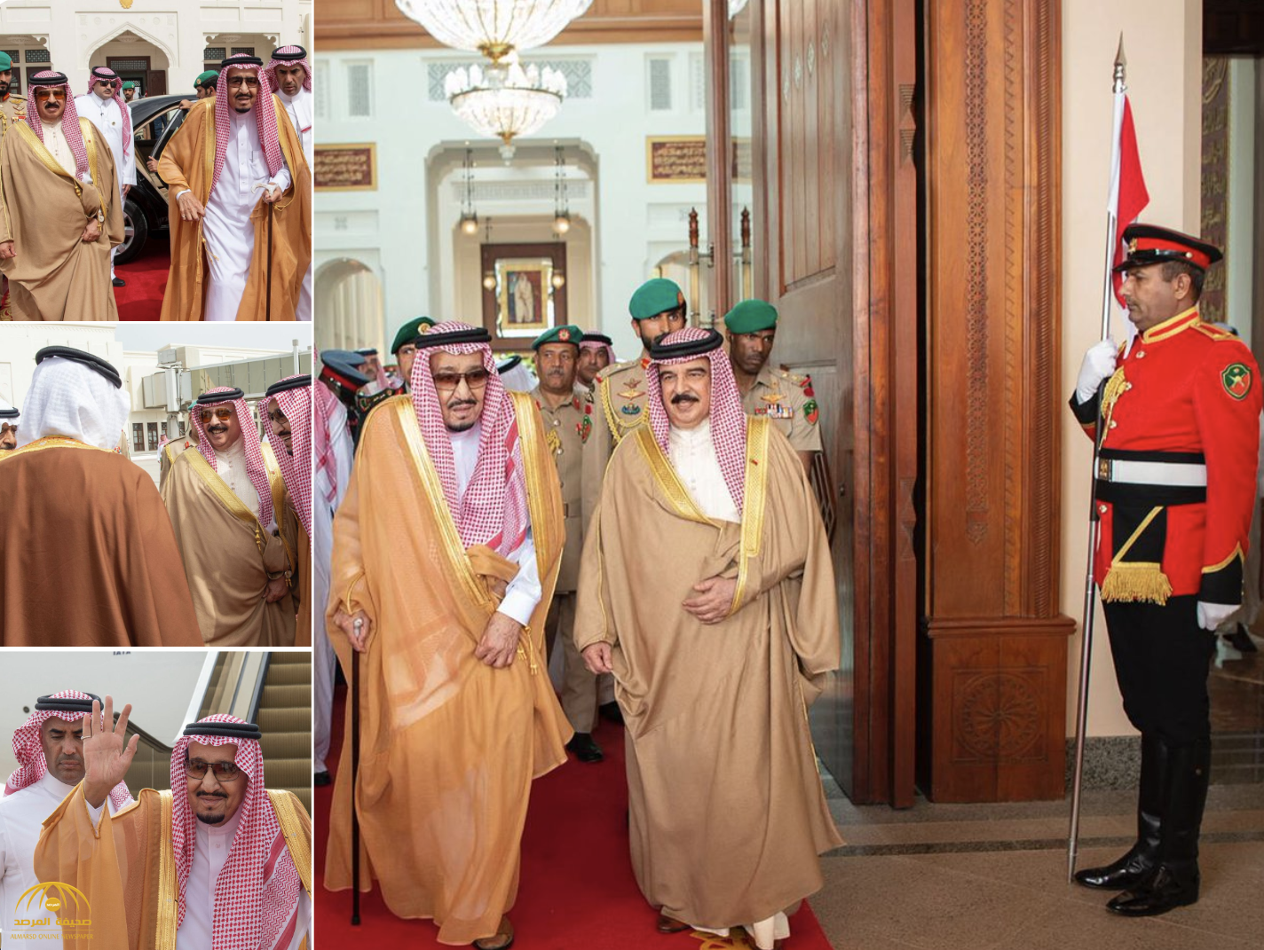 بالصور: خادم الحرمين يغادر مملكة البحرين