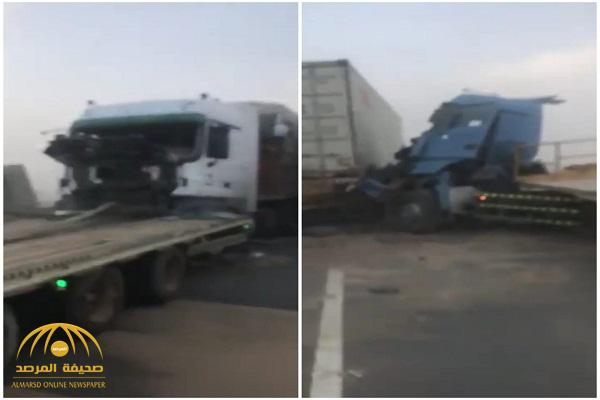 شاهد: حادث تصادم مروع لـ 17  سيارة على طريق "الطائف - الرياض".. والكشف عن أعداد الوفيات والمصابين