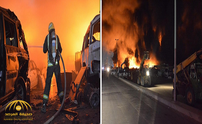 بالصور.. حريق هائل يلتهم عددا من السيارات في "بريمان جدة".. والدفع بـ 15 فرقة للسيطرة على النيران