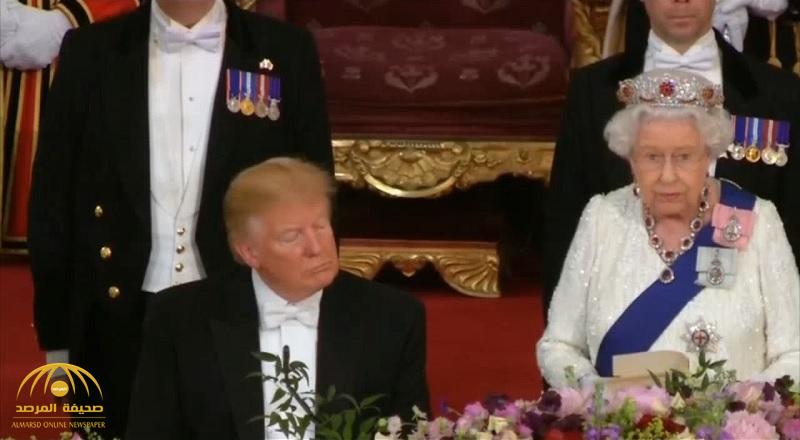 شاهد .. ترامب ينام أثناء كلمة "ملكة بريطانيا"