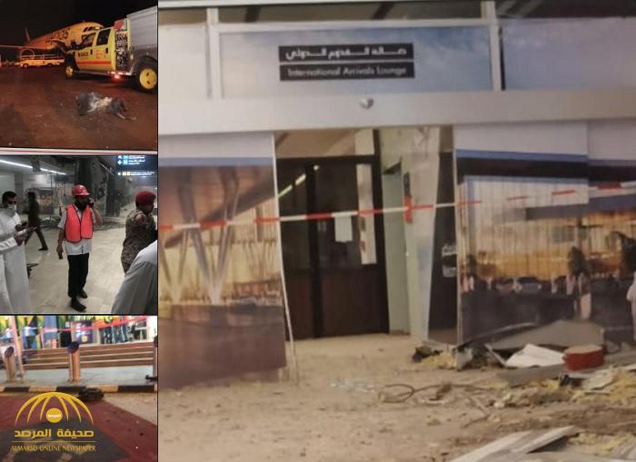 شاهد .. الصور الأولى لأضرار الاستهداف الحوثي لـ"مطار أبها"
