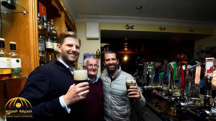 بالصور : نجلا ترامب يقضيان ليلة صاخبة في حانة بإيرلندا .. ويتهربان من دفع الفاتورة!