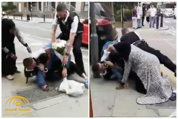 شاهد فيديو صادم" الشرطة البريطانية تعتدي على عربي أمام زوجته بوحشية في لندن