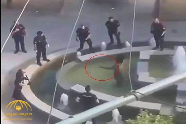 شاهد : شرطي إسباني شجاع يُظهر مهاراته ويلقي القبض على مجرم يحمل سكينًا بطريقة مذهلة!