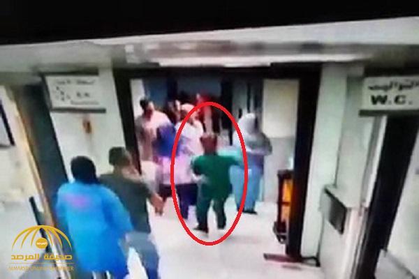 شاهد : مطاردة طبيب سوري والاعتداء عليه داخل مستشفى بدمشق