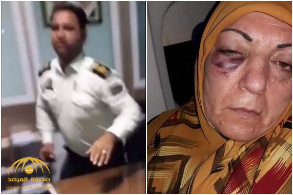 شاهد.. اعتداء مروع من ضابط إيراني على سيدة عراقية في مطار مشهد.. وتحرك عاجل من بغداد!