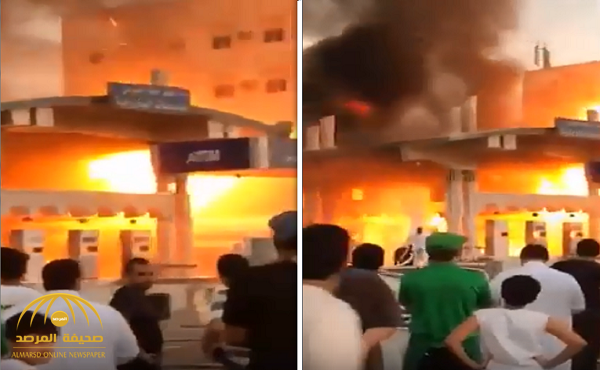 شاهد.. لحظة التهام حريق ضخم لمحطة وقود في تبوك.. وأول تعليق لـ"الدفاع المدني" !