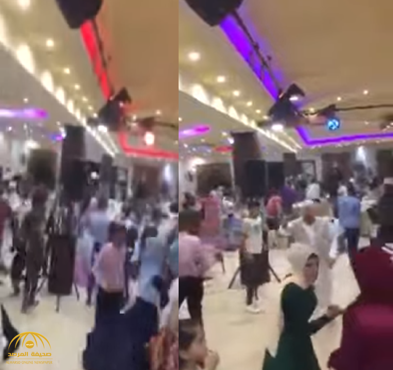 بالفيديو ...حفل زفاف في لبنان  يتحول إلى معركة دامية بين أسرتي العروسين .. والسبب صادم !