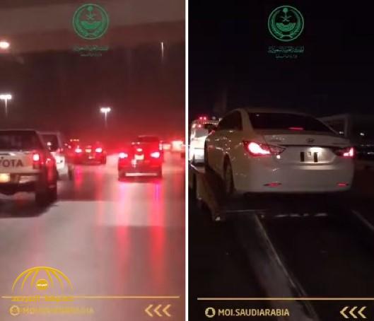 شاهد.. مطاردات هوليوودية في الرياض بين "المرور السري" ومركبات تسير بسرعات جنونية