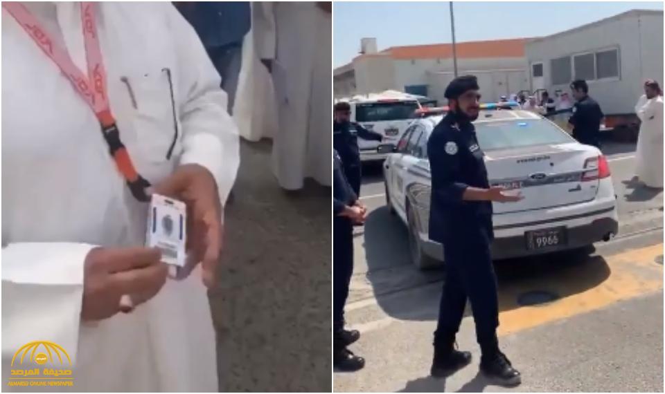 شاهد : ضابط كويتي يقتحم بالقوة الجبرية  شركة شحن منعت الشرطة من الدخول .. ويوجه بإطلاق النار إصابة قاتلة!