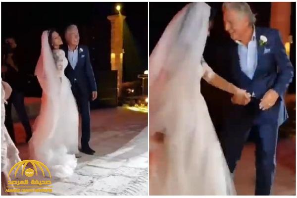 شاهد بالصور والفيديو .. ابنة الفنان المصري "مصطفى فهمي" ترقص من الفرحة في حفل زفافها!