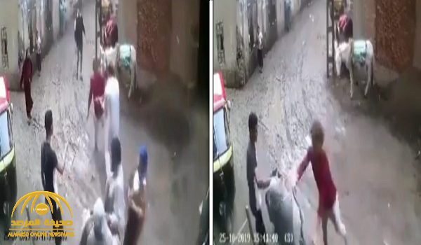 شاهد.. شاب مصري يعتدي على امرأة ويفقدها الوعي في وسط الشارع !