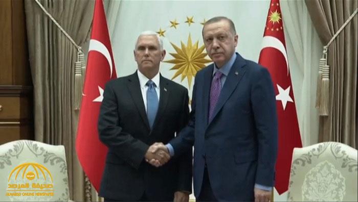 بالفيديو .. كيف استقبل أردوغان نائب ترامب؟