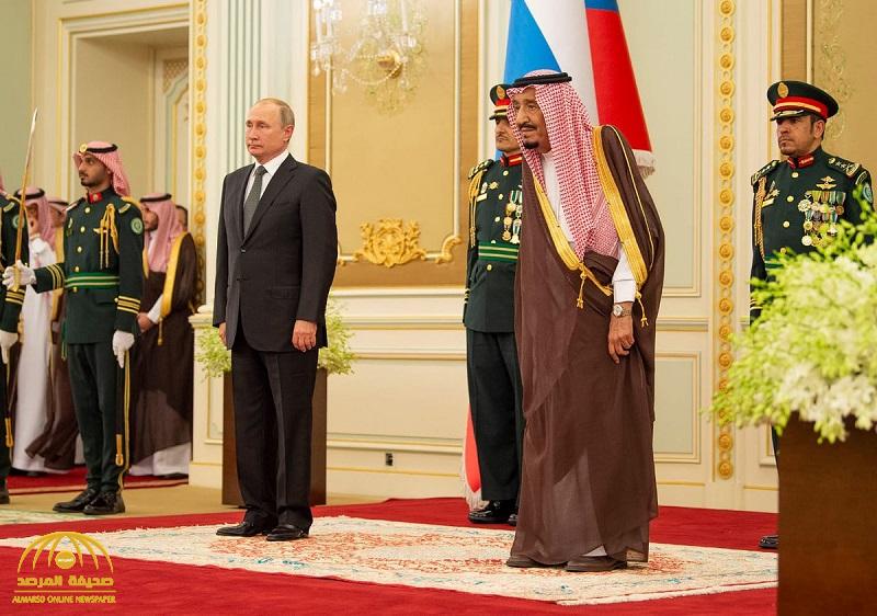 بالفيديو والصور : مراسم استقبال خادم الحرمين للرئيس الروسي في قصر اليمامة