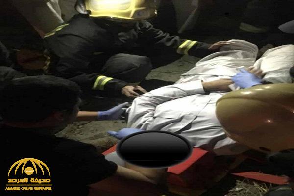 ربط حبل في عنقه .. بالصور: انتحار شاب من أعلى كبري بـ"رغدان" في الباحة