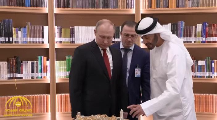بالفيديو .. شاهد الهدايا المتبادلة بين "محمد بن زايد" و "بوتين"
