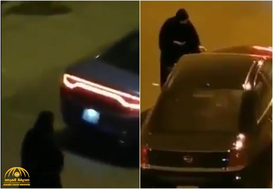 شاهد : امرأة تلقي مادة غريبة على سيارة بالكويت وتفر هاربة.. ونشطاء يكشفون مفاجأة!