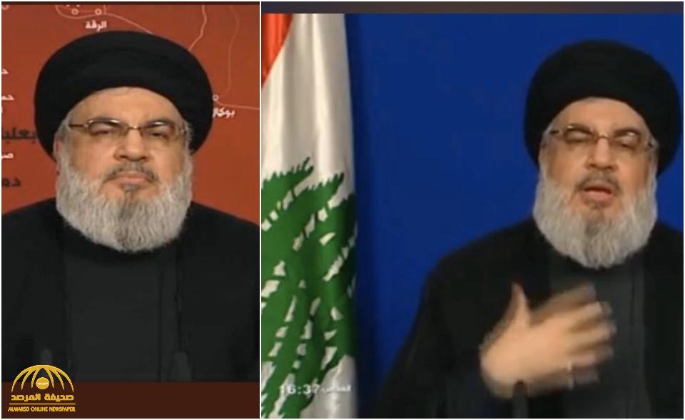 حسن نصرالله يثير الجدل باستغنائه عن راية "حزب الله" خلال خطابه واستبدالها بعلم لبنان!