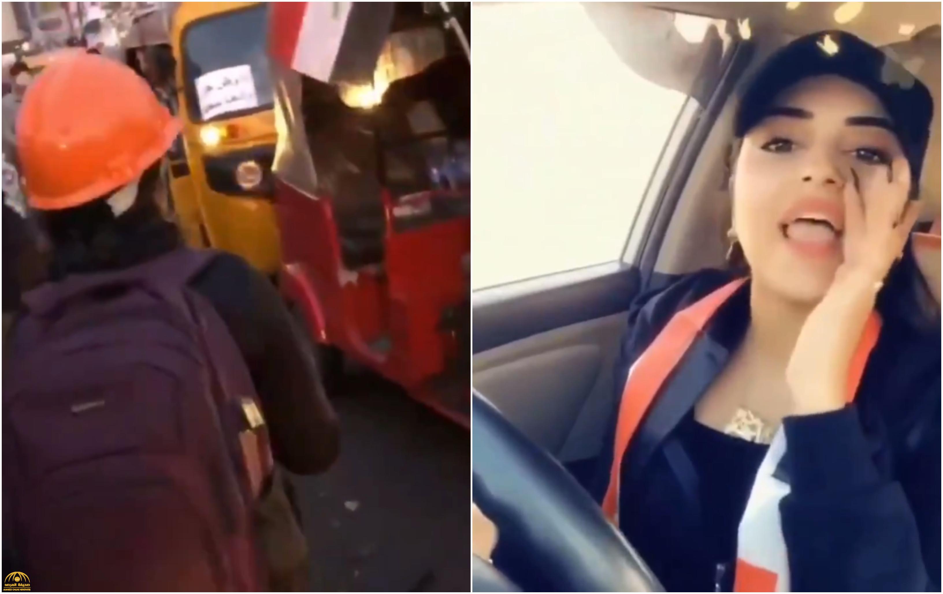 شاهد: فتاة عراقية توجه رسالة للمسؤولين.. وتوزع الأموال على سائقي "التوتوك" لشراء البنزين ومواصلة المظاهرات!