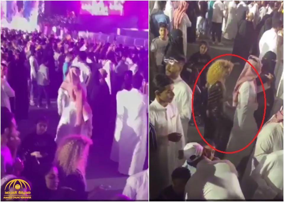 شاهد : فتاة تركل شاب رقص أمامها في موسم الرياض!