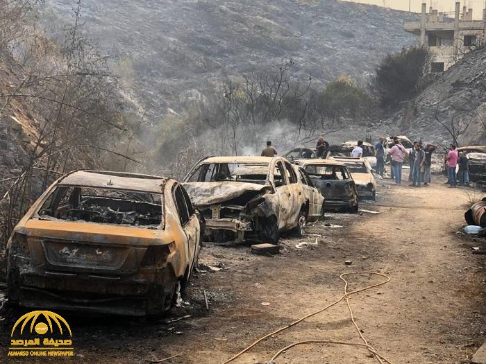 شاهد: كيف حولت الحرائق منطقة "الدامور" بلبنان إلى "مقبرة للسيارات"