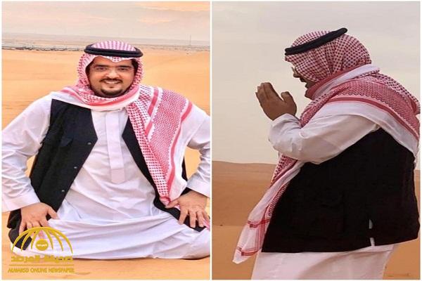 شاهد: صور جديدة للأمير "عبدالعزيز بن فهد"  في نزهة برية ويرفع يديه ابتهالا لله