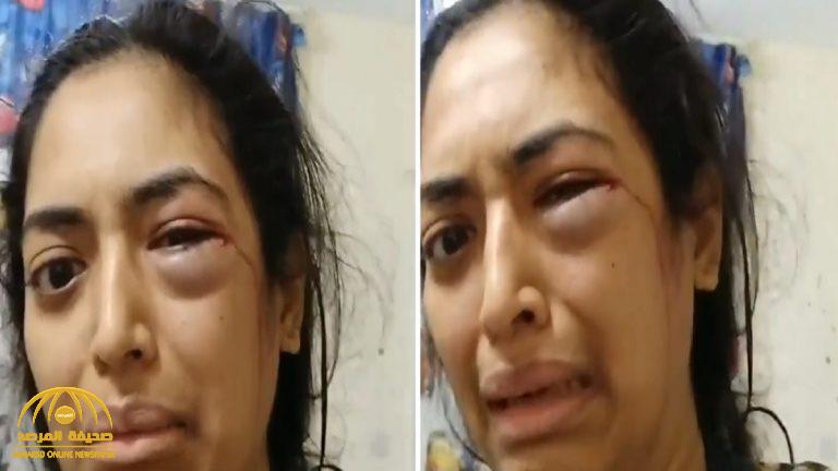 الإمارات .. بالفيديو : شاهد امرأة تستغيث من اعتداء زوجها عليها ووجهها ينزف دماً