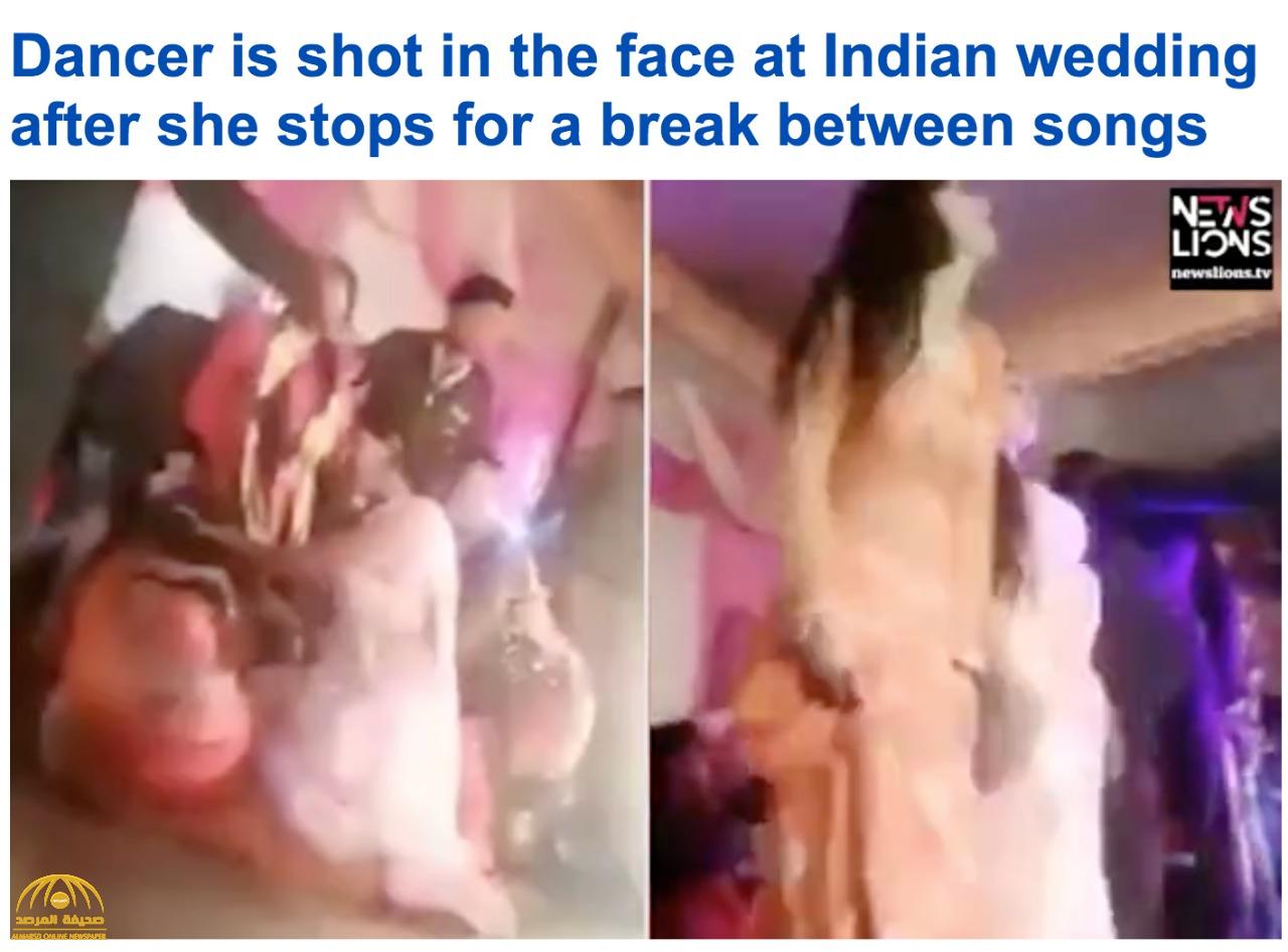 شاهد : لحظة إطلاق النار على "راقصة" في  حفل زفاف بالهند