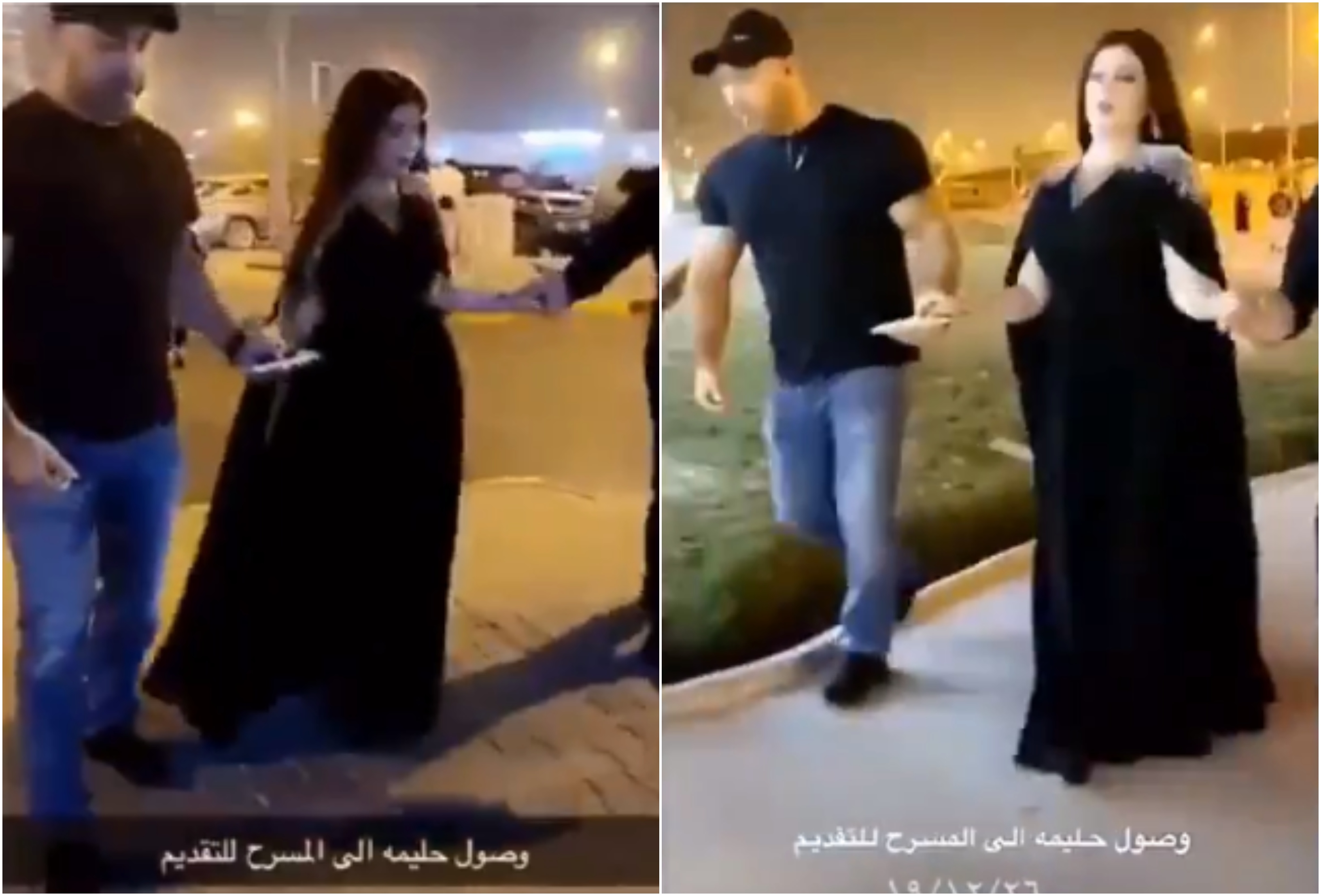 شاهد : حليمة بولند تثير الجدل من جديد برفقة حرسها الشخصي في الكويت