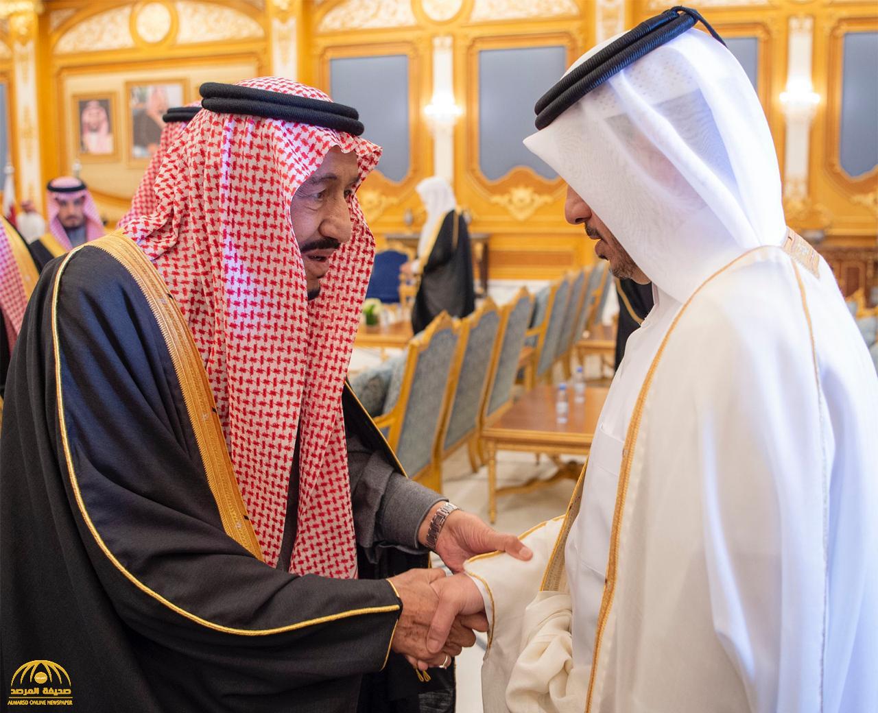 بالفيديو والصور.. الملك سلمان يستقبل رئيس الوزراء القطري