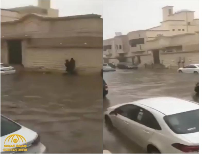 شاهد: أمطار غزيرة تغرق شوارع جدة.. وتحذير عاجل من الدفاع المدني!