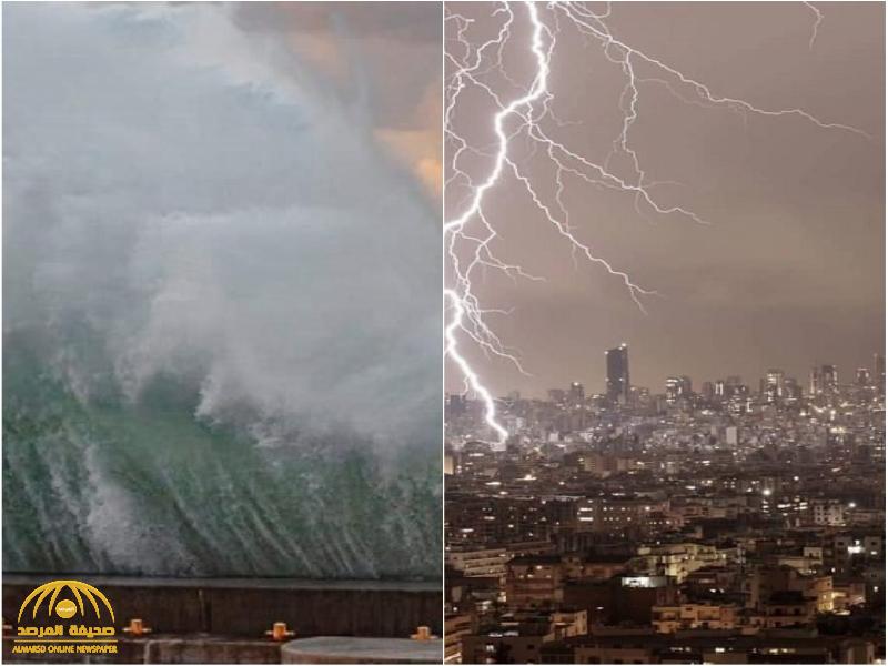 بالفيديو والصور .. "العاصفة لولو" تضرب لبنان والكشف عن عدد القتلى والمصابين