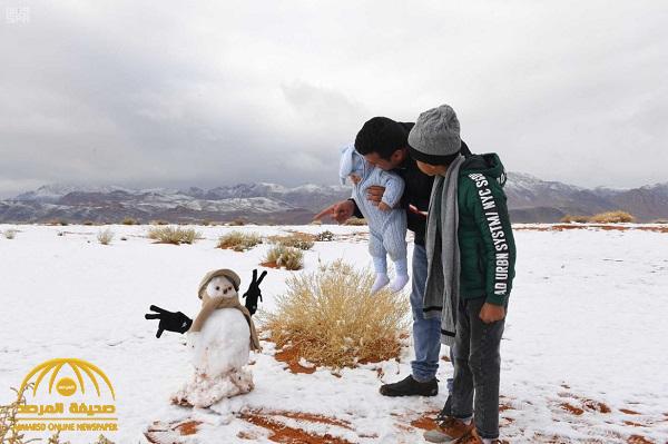 بالفيديو والصور .. شاهد الثلوج تغطي منطقة تبوك وتكتسي باللون الأبيض