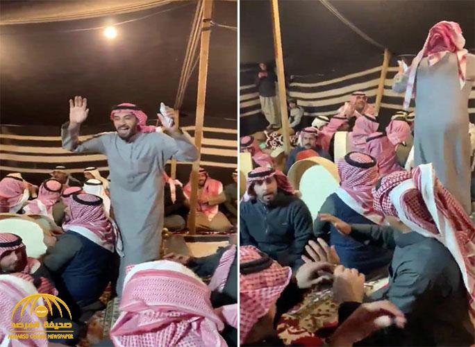شاهد ... فيديو متداول لسعوديين يؤدون عرضة السامري على أبيات من قصة " عبدالله بن رشيد" في حائل