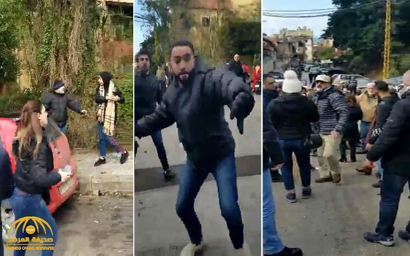 أنصار حركة أمل يعتدون على متظاهرين في بيروت .. وفيديو يوثق استهداف النساء