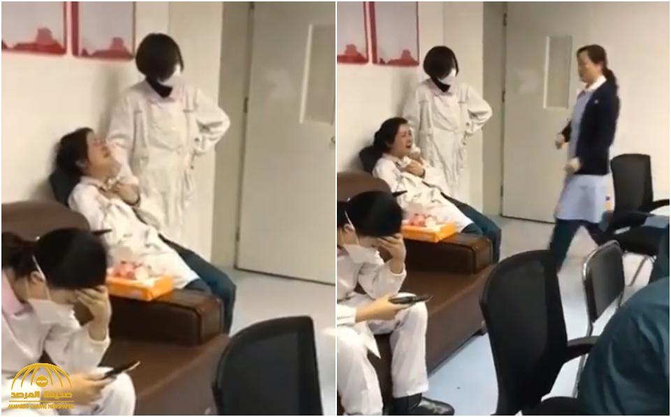 شاهد : انهيار وبكاء ممرضات صينيات في مستشفى ووهان المركز الرئيسي لفيروس كورونا