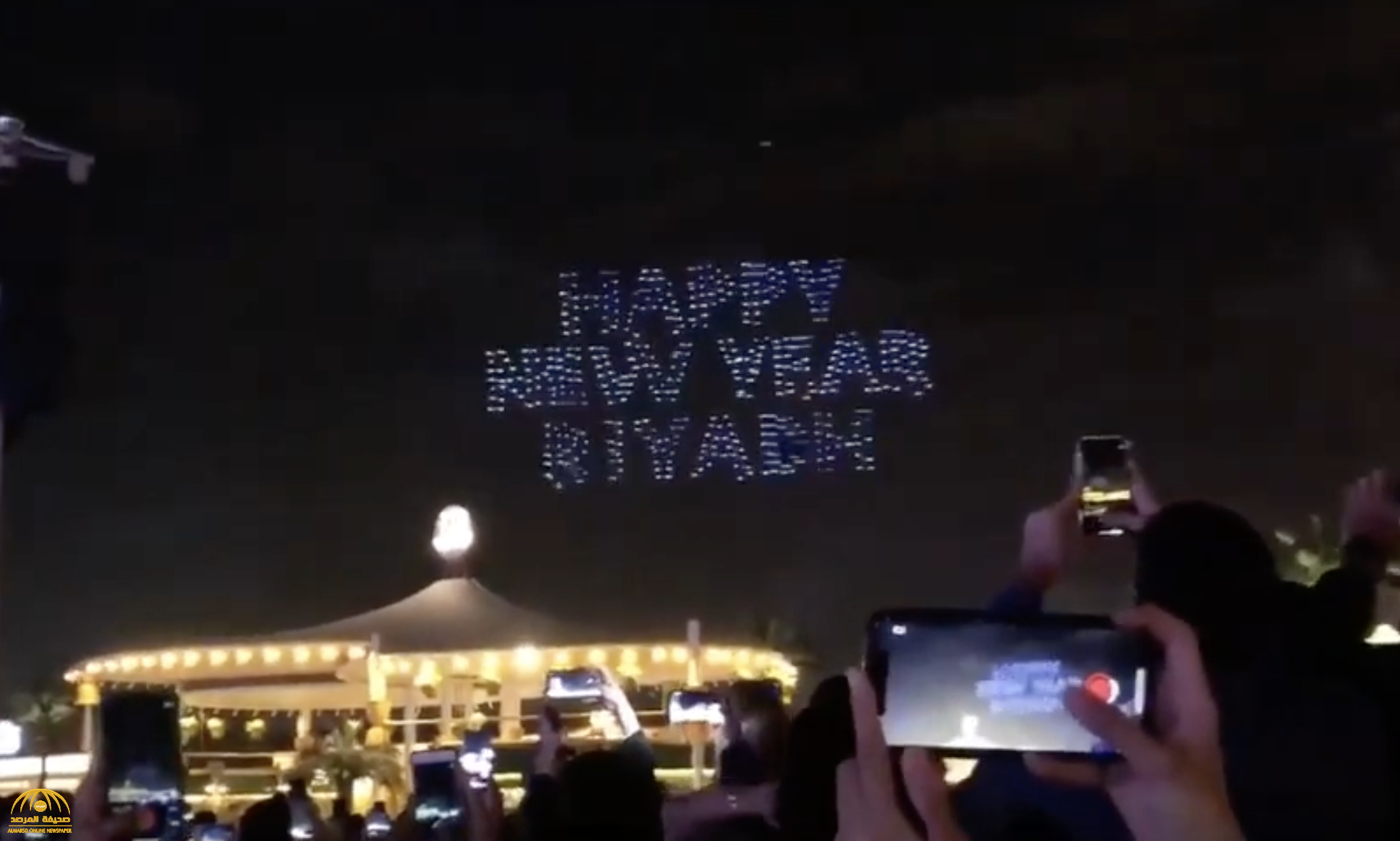 لأول مرة.. شاهد : الرياض تحتفل بالعام الجديد 2020 بإطلاق تشكيلات ضخمة من الألعاب النارية